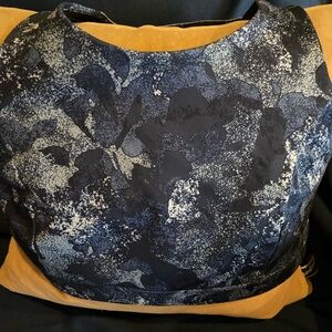 Athleta high impact sports bra, medium, fits 34D. Worn twice. Multi shades blue.